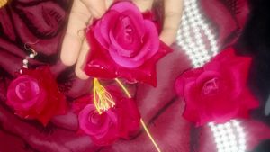 🌹Rose &amp; Pearl Jhumka Earrings free yellow haldi s