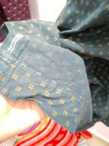 Black With Golden Spotted Half Colour Nighty