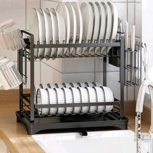 Plate Parade Double Dish Rack-WHITE