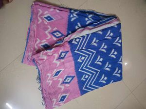 Pink &amp; Blue Patterned Scarf