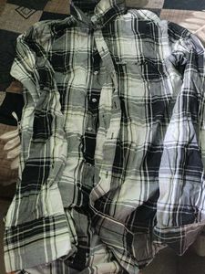 Black &amp; White Plaid Button-Down