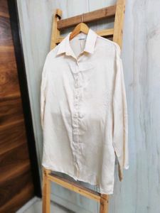 Elegant Beige Button-Down Shirt size-38-39-L