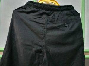 Zudio Linen fabric Black Casual Pants