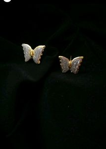 2 Combo PinkGold Combination Round Earrings+studs