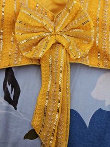 Yellow Sequin Blouse