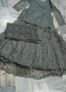 Sage Grey Embellished Blouse