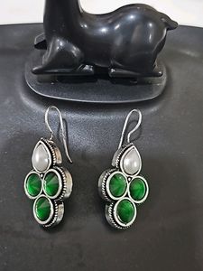 Elegant Green Earrings