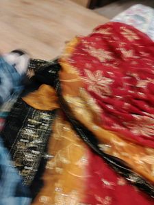 Red Embroidered saree