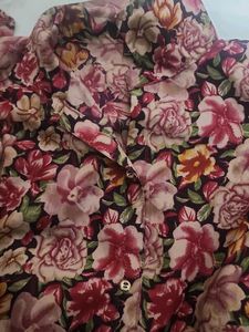 Floral Print Button-Down Dress