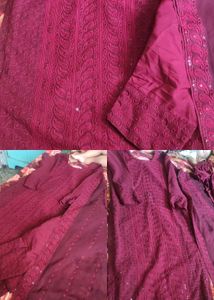 Combo Dimond Nd Tubelight Chikankari Suit Set