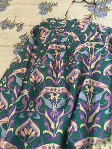 Madame Printed Shirt With Pearl Buttons