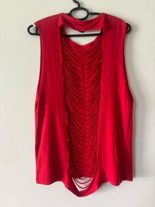Red Sleeveless Top