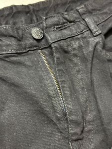 Black Ripped Straight Leg Jeans