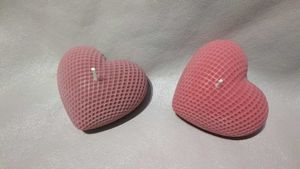 Heart Candles 1 piece rose fragrance