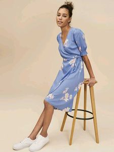 Floral Print Wrap Dress
