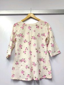 Pink Floral Print Top