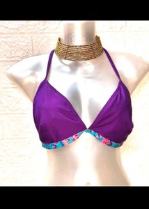Purple Bikini Top chest size 34 to 36 inches