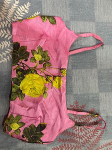 Indowestern Pink Crop Top Size XS