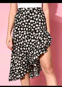 Asymmetrical Ruffle Skirt