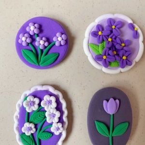 Clay Flower Magnets 🌷