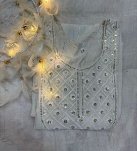 white kurta set