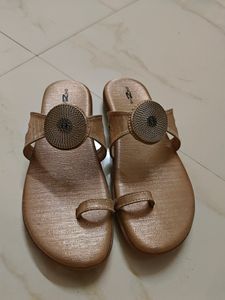 Gold Ethnic Sandals