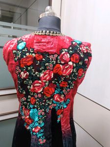 Velvet Embroidery Cape