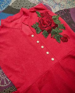 Pretty Cut Sleeves Party Wear Dress