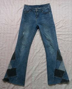 Low Raise Flare Denim Jeans