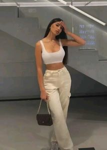 Beige Cargo Pants