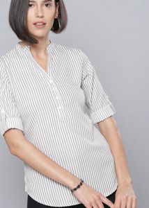 Striped Button-Down Shirt