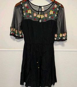 Black Floral design Dress