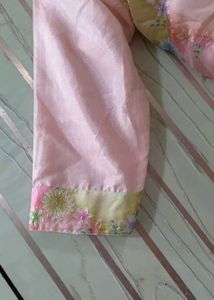 Multi Colour Kurti Plazo Set With Neck Handwork