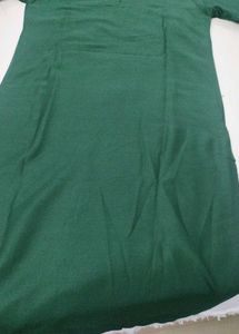 Bottle Green Embellished Kurti - New