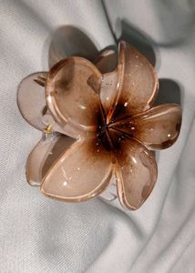 Floral Brown Hair Clip 🤎