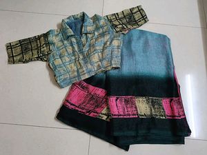 Saree With Designer Blouse