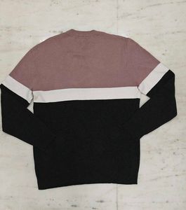 Color Block Crew Neck Sweater