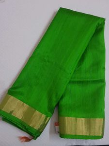 NEW Green Jute Silk Saree