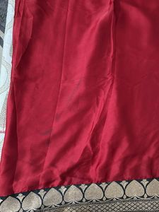 Pure silk Vintage Deep red Banarasi saree