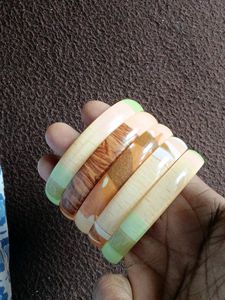 New Single Bangles Set Of 5 (Fibre Or Plastic)