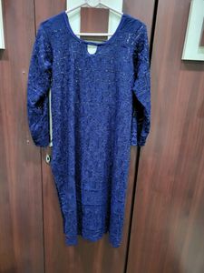 Sequence Pattern Party Wear Kurta Hand Made