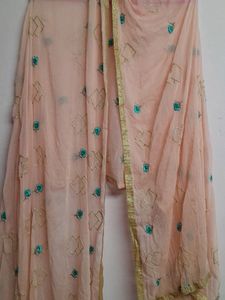 Chiffon Full Embroidery Dupa