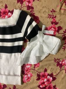 Striped Bell Sleeve Top