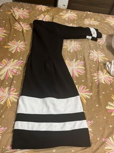 Black &amp; White Striped Dress