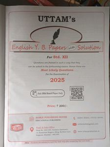Uttam&#39;s English Y.B. Std XII - Papers with Solutio