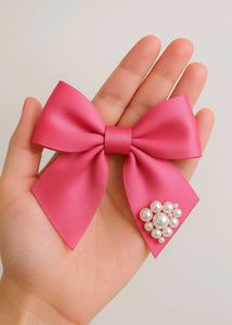 Pink Pearl Hair Bow