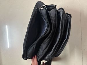Men's Black Shoulder Bag