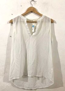 Off White Sleeveless Top