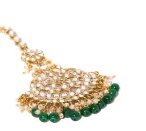 Zaveri Pearls Gold Toned &amp; Green Set of Earrings