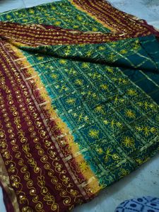 Unique  Embroidered Saree Check All Pic Before Buy